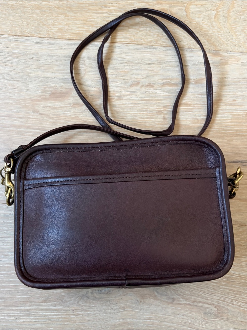 Vintage Coach Carnival Bag 9925 Mahogany Leather Crossbody Made USA 1995